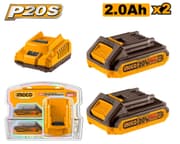 طقم شاحن وبطارية ليثيوم أيون 2A من انكو INGCO product image