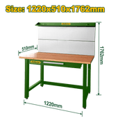طاولة عمل فولاذية مع دراج ولوح تعليق أدوات - عرض 1220 مم من JADEVER product image