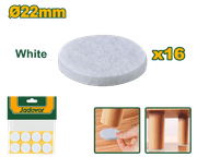 عازل ارجل الاثاث بيضاء مكونة من 16 قطعة - قطر 22 مم، من جادايفر product image
