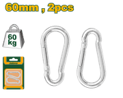 JADEVER Carbon Steel Carabiner 60mm – Set of 2, 60kg (JDQL2K03) product image