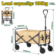 JADEVER Camping Cart – Foldable Utility Wagon, 100kg Load Capacity, Heavy-Duty Frame (JDWBH1012) product image