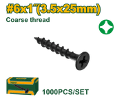 براغي الجبس JADEVER #6×1" (3.5×25MM) خيوط خشنة مقاومة للصدأ product image