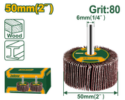 جلة ترفيع (Flap Wheel) بعمود (Shank) لحف وتشطيب المعادن والخشب (80#) product image