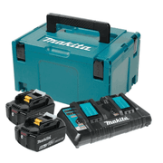 مجموعة طاقةاو LXT-PSK -3.0Ah-5.0Ah-6.0Ah مع بطاريتين 18 فولت وشارج سريع من ماكيتا product image