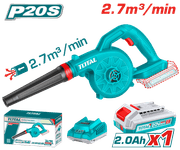 TOTAL Cordless Blower with 2.0Ah Battery and Charger – 20V, 18000rpm, 2.7 m³/min Air Volume (TABLI20781) product image