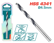 مثقاب TOTAL 4341 HSS بقطر 4.5مم، جودة عالية وتصميم دقيق لحفر فعال product image