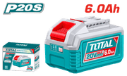 مجموعة بطاريات ليثيوم-أيون TOTAL 20 فولت 6.0AH مع مؤشر LED للسلسلة P20S product image