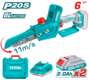 منشار سلسلة صغير لاسلكي TOTAL 20V 15 سم بدون فرش كفاءة عالية product image