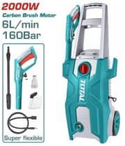 TOTAL High Pressure Washer 2000W – 160Bar, Auto Stop, with Spray Gun, Hose & Soap Bottle (TGT11376) product image