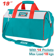 شنطة عده 19 انش من توتال THT261925 بمادة بوليستر 1680D وحزام قابل للتعديل product image
