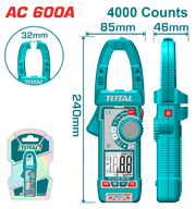 مقياس تيار متردد رقمي TOTAL 600A مع قياسات دقيقة وحفظ بيانات product image