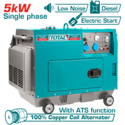 TOTAL Silent Diesel Generator 5.0kW (TP250001-1) product image