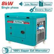 مولد كهرباء صامت ديزل 1 فاز 8 كيلو واط بجهد 220-240 فولت ونظام تبريد هوائي product image