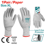 TOTAL Cut-Resistance Gloves – Level 5 Protection, PU Coated (TSP1702-XL) product image