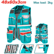 سترة أدوات TOTAL TTVT16025 قابلة للتعديل مع 17 جيب وسعة 3 كغ product image