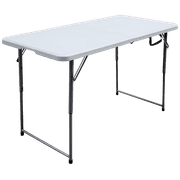 Foldable Adjustable Plastic Table – 4 Feet – Portable with Handle – 122x61x76 cm product image