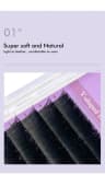 NATUHANA V Shaped Mink Lasher Ellipse Flat Split Tips Eyelash Extension Auto-Fans Eyelashes Individual Premade product thumbnail 3