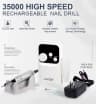 جهاز برد الأظافر الكهربائي L'UGX LG602s المحمول القابل لإعادة الشحن، يعمل بسرعة 35000 دورة في الدقيقة، مزود بمنفذ USB-C. product thumbnail 10