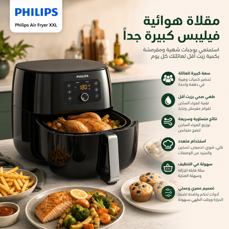 مقلاة هوائية فيليبس كبيرة جدًا