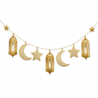 Eid Mubarak Banner Gold