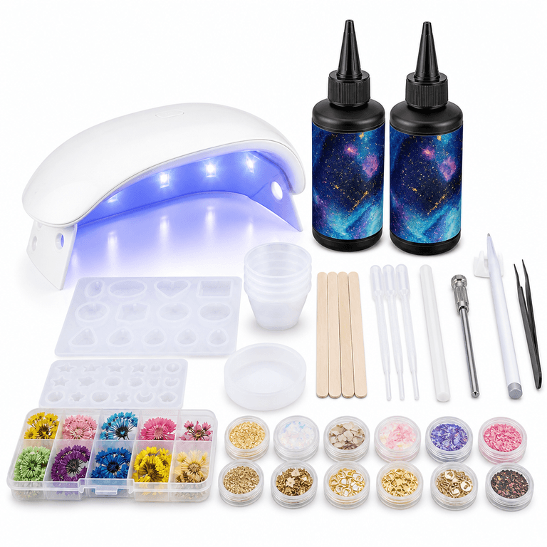 طقم الراتنج UV مع مصباح UV