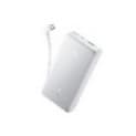 Anker Zolo Power Bank (20K, 22.5W, Built-In USB-C Cable) White