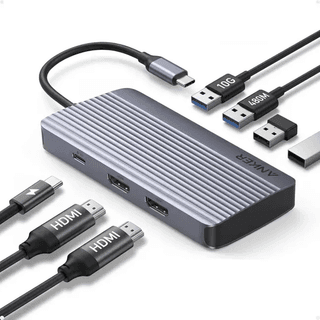 Anker USB-C Hub (7-in-1, Dual Display) Gray