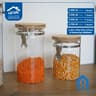 مرتبان زجاج بغطاء خشب - A Home product thumbnail 3