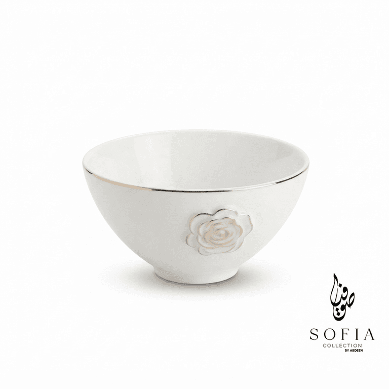 طقم زبادي بورسلان 6 قطع - Sofia Collection