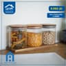 طقم برطمانات زجاج مع قاعدة خشبية 3 قطع - A Home product thumbnail 4