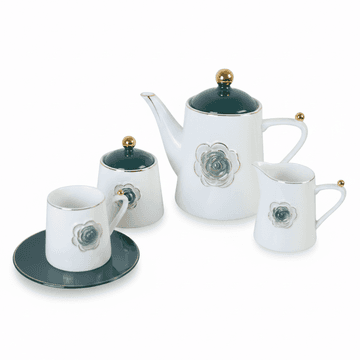 طقم شاي بورسلان 17 قطعة - Sofia Collection