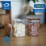 طقم برطمانات بهارات زجاج مع حامل خشبي 6 قطع - A Home product thumbnail 3