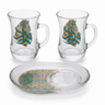 طقم استكانات شاي زجاجية مع صحن - 2 قطعة - Dimlaj product thumbnail 3