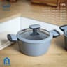 طنجرة جرانيت بغطاء زجاجي - متعددة الأحجام - A Home product thumbnail 3