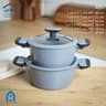 طنجرة جرانيت بغطاء زجاجي - متعددة الأحجام - A Home product thumbnail 4
