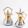 طقم دلات قهوة وشاي عربي - لونان ذهبي وفضي - 2 قطعة product thumbnail 2