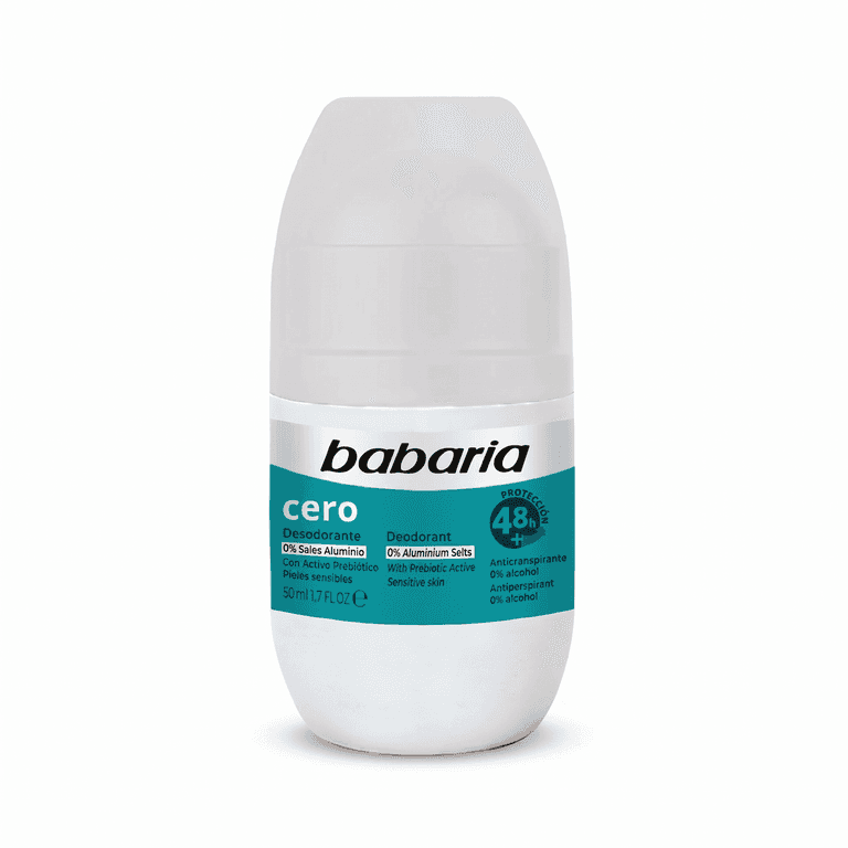 مزيل عرق رول-أون Babaria Cero للبشرة الحساسة - 0% أملاح ألومنيوم