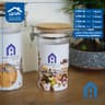 مرتبان زجاج بغطاء خشب - A Home product thumbnail 5