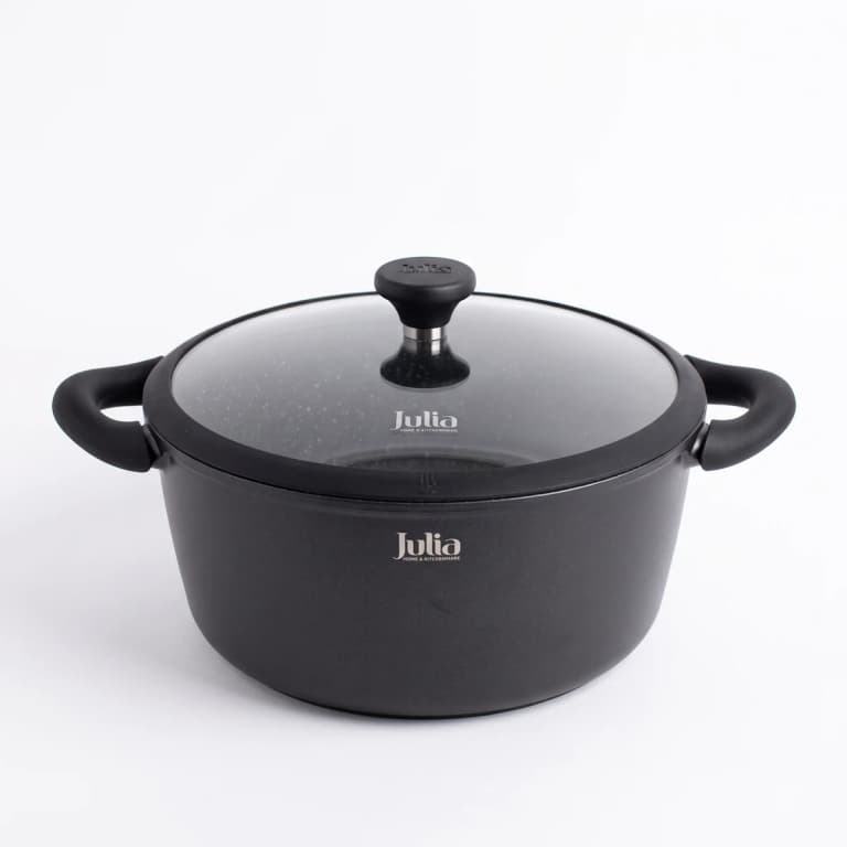 طنجرة جرانيت Onyx مع غطاء زجاجي - Julia