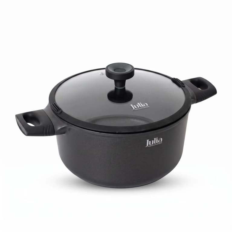 طنجرة غرانيت لا تلتصق بغطاء زجاجي - Julia Titan