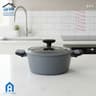 طنجرة جرانيت بغطاء زجاجي - متعددة الأحجام - A Home product thumbnail 5