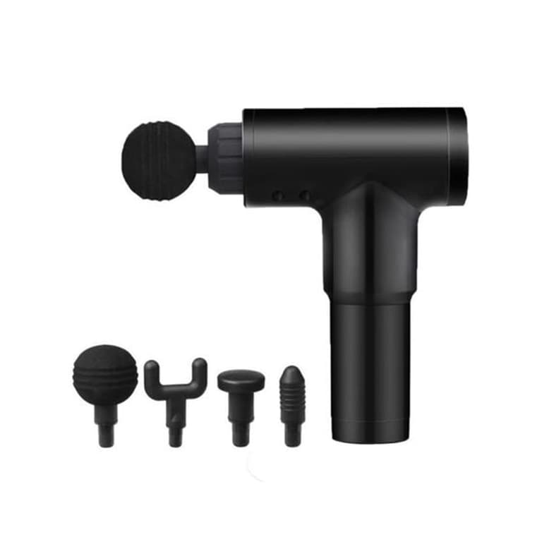 Massage Gun, Deep Tissue Massage Gun, Super Quiet Portable Electric Sport Massager, Handheld Mini Massage Gun Contains 4 Massage Gun Attachments (Gray)