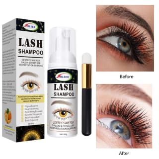 Eyelash Extension Shampoo 60ml Lash Eyelid Foam Cleanser for Home Makeup Eyelashes Cleaning Foam Eyelashes Mousse Foam