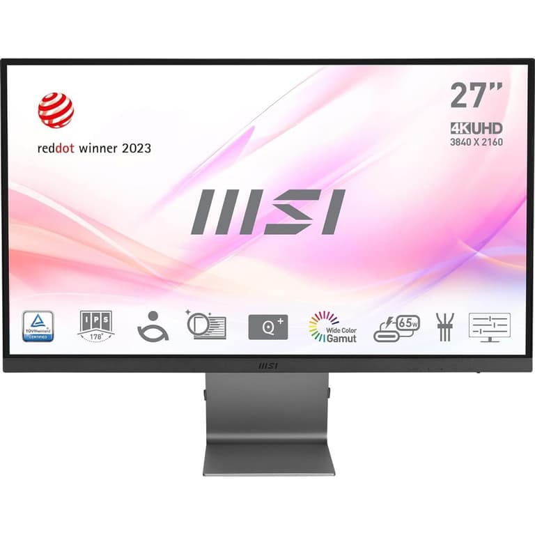 MSI Modern MD271UL 27" IPS 4K Sleek & Ultra-Slim 10bit 139% SRGB EyesErgo & Eye-Q Technology HDMI, DP Port, USB C