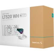 DeepCool Liquid Cooler LT520 4th Gen Dual-Chamber Pump 3100RPM Multidimensional Infinity Mirror ARGB Block 280w TDP AIO Cooler - White product image