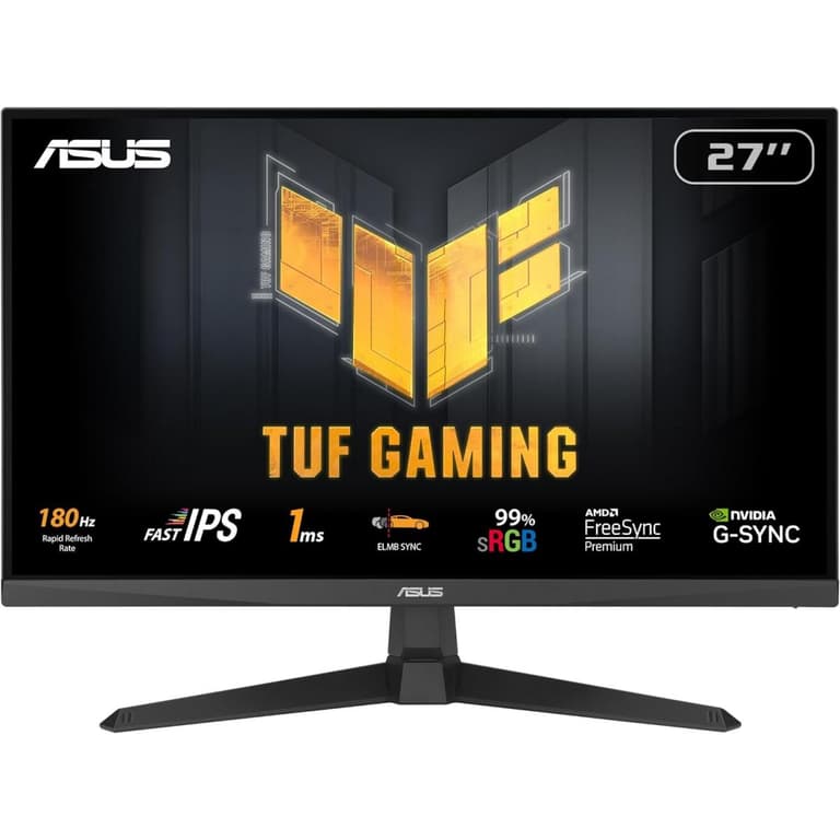 Asus TUF VG279Q3A 27" Fast IPS Full HD 180Hz 1ms G-Sync Compatible Extreme Low Motion Blur Sync w/ Speaker