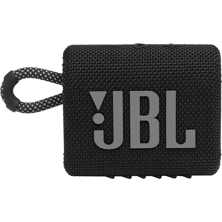 JBL Go3 Portable Speaker with Bluetooth Built-in Battery Waterproof & Dustproof Feature - Black