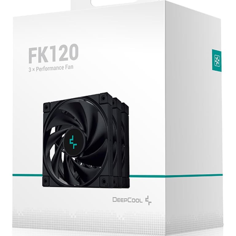 DeepCool FK120 3x 120mm 1850RPM 69CFM 4-Pin PWM High Performance For Cases & CPU Coolers - Black