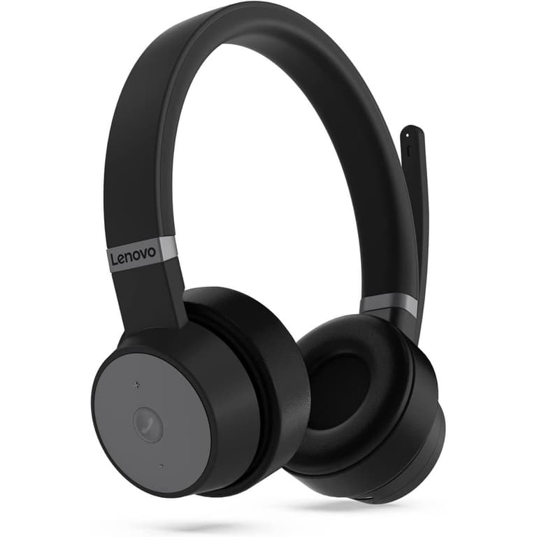 Lenovo Go Wireless ANC Headset USB Type C Wired/Wireless Bluetooth Noise Cancelling Microphone & Teams Certification - Black