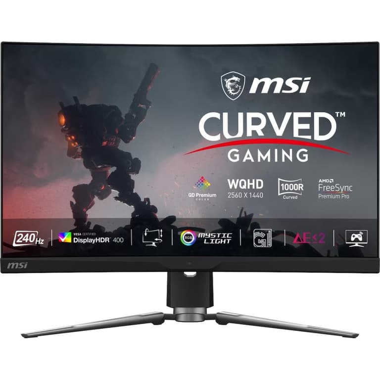 MSI MPG ARTYMIS 273CQRX-QD 27" Quantum Dot HDR400 Curved 1000R 2K 240Hz 1ms Adjustable Stand & USB C